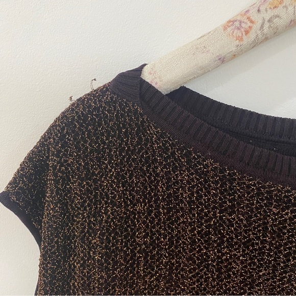 Theory knit glitter metallic sleeveless top - Picture 7 of 9